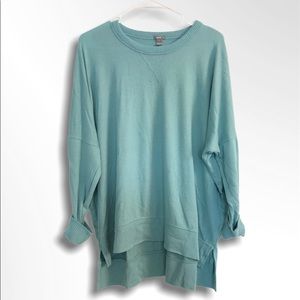 Aerie Soft Oversized Turquoise Long Sleeve